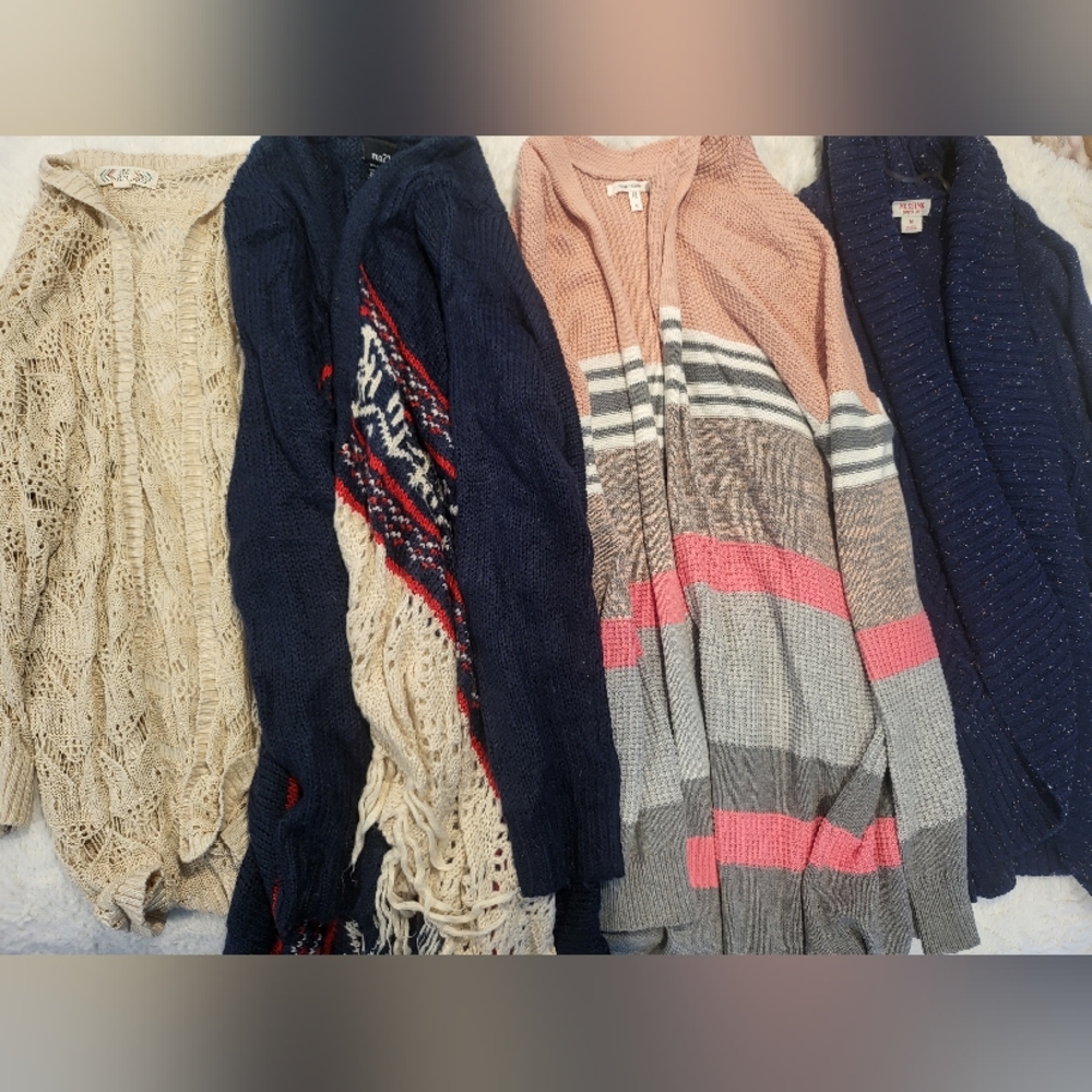 4 Open Front Cardigans